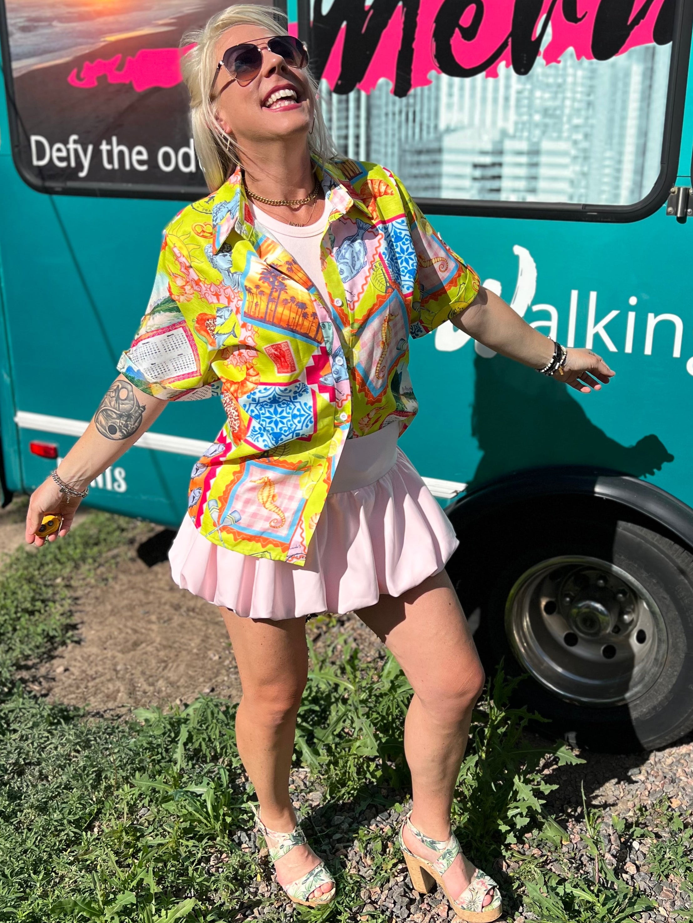 Euro Trip Button Up Top