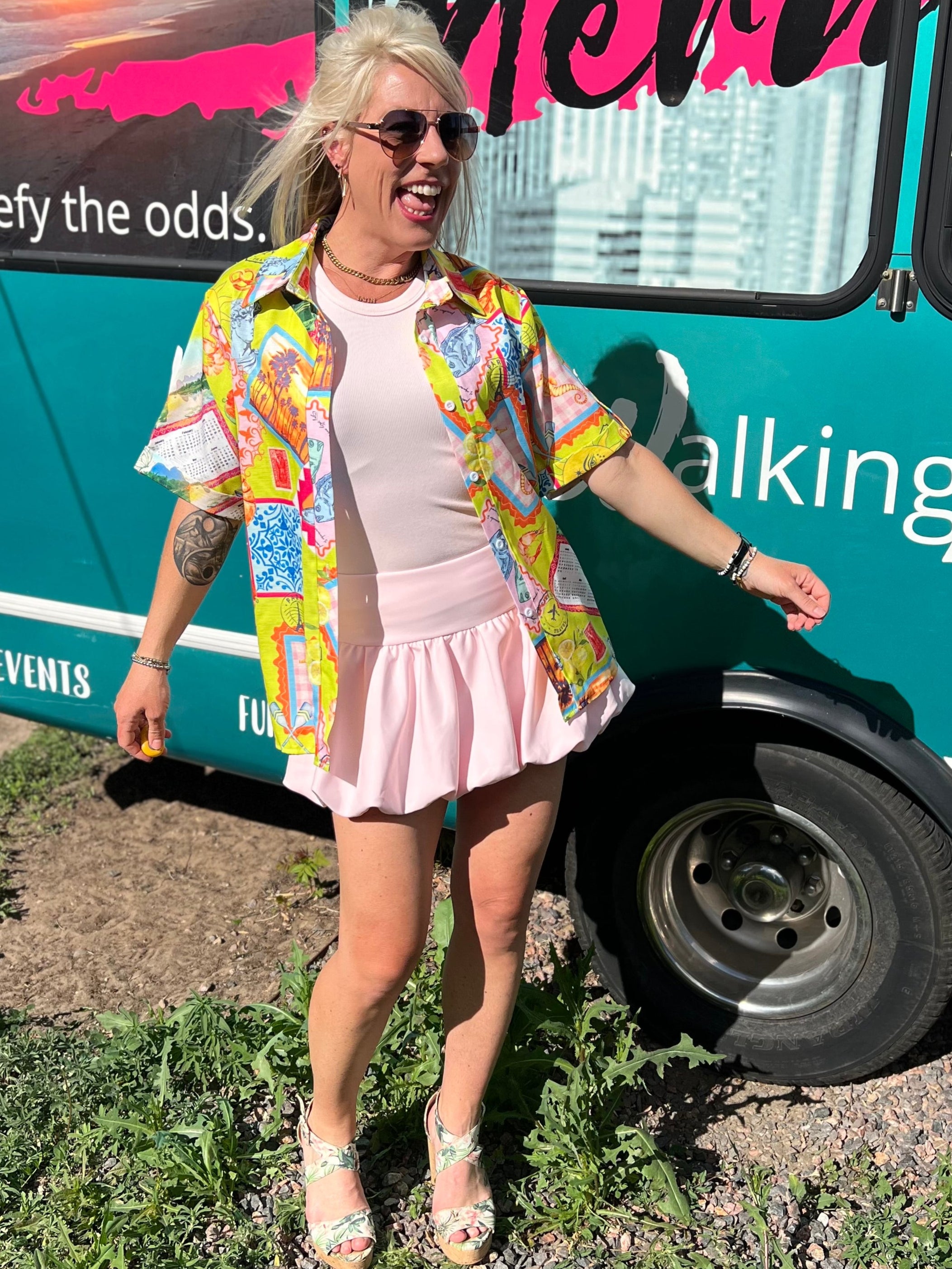 Euro Trip Button Up Top