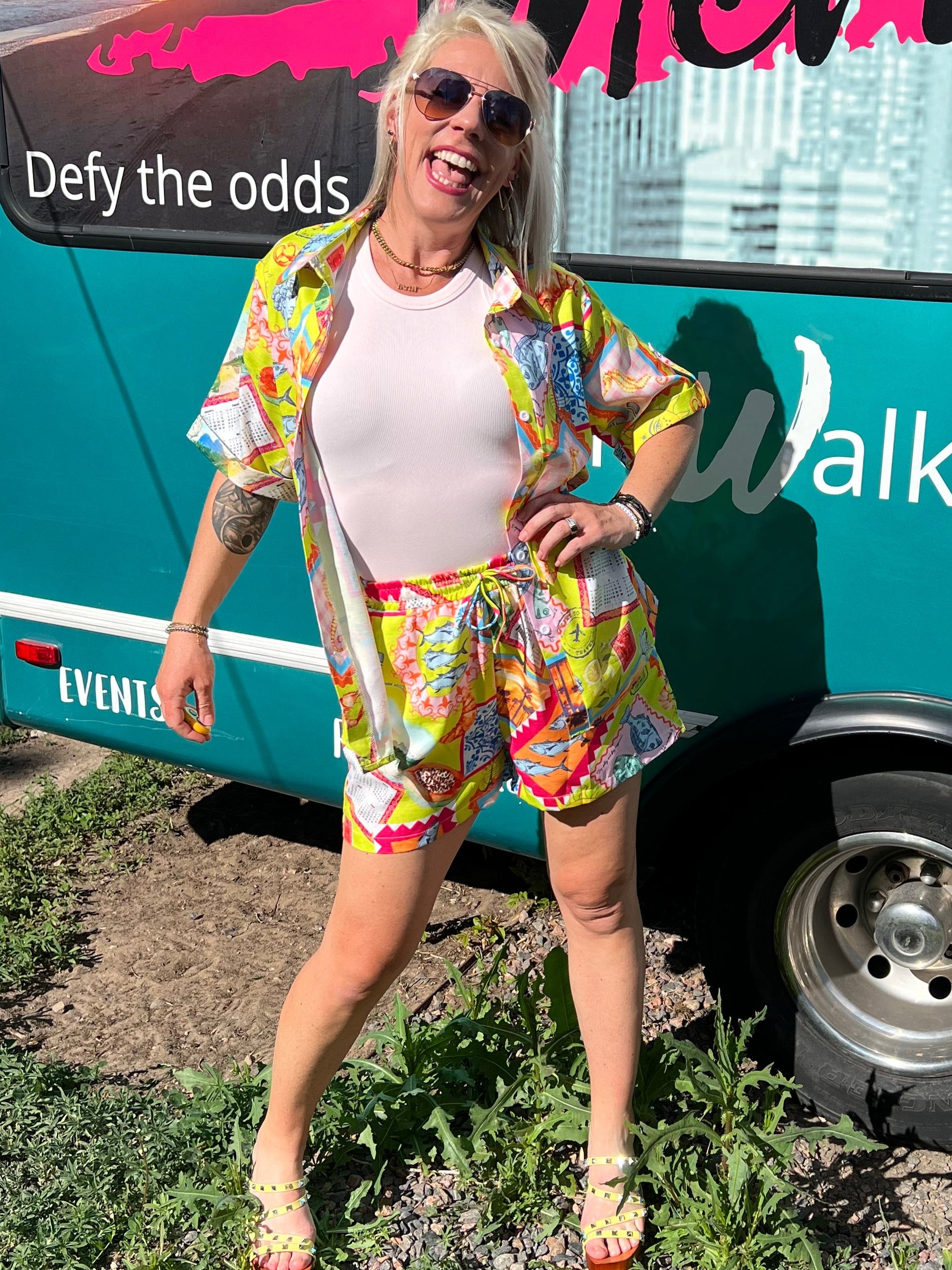 Euro Trip Button Up Top