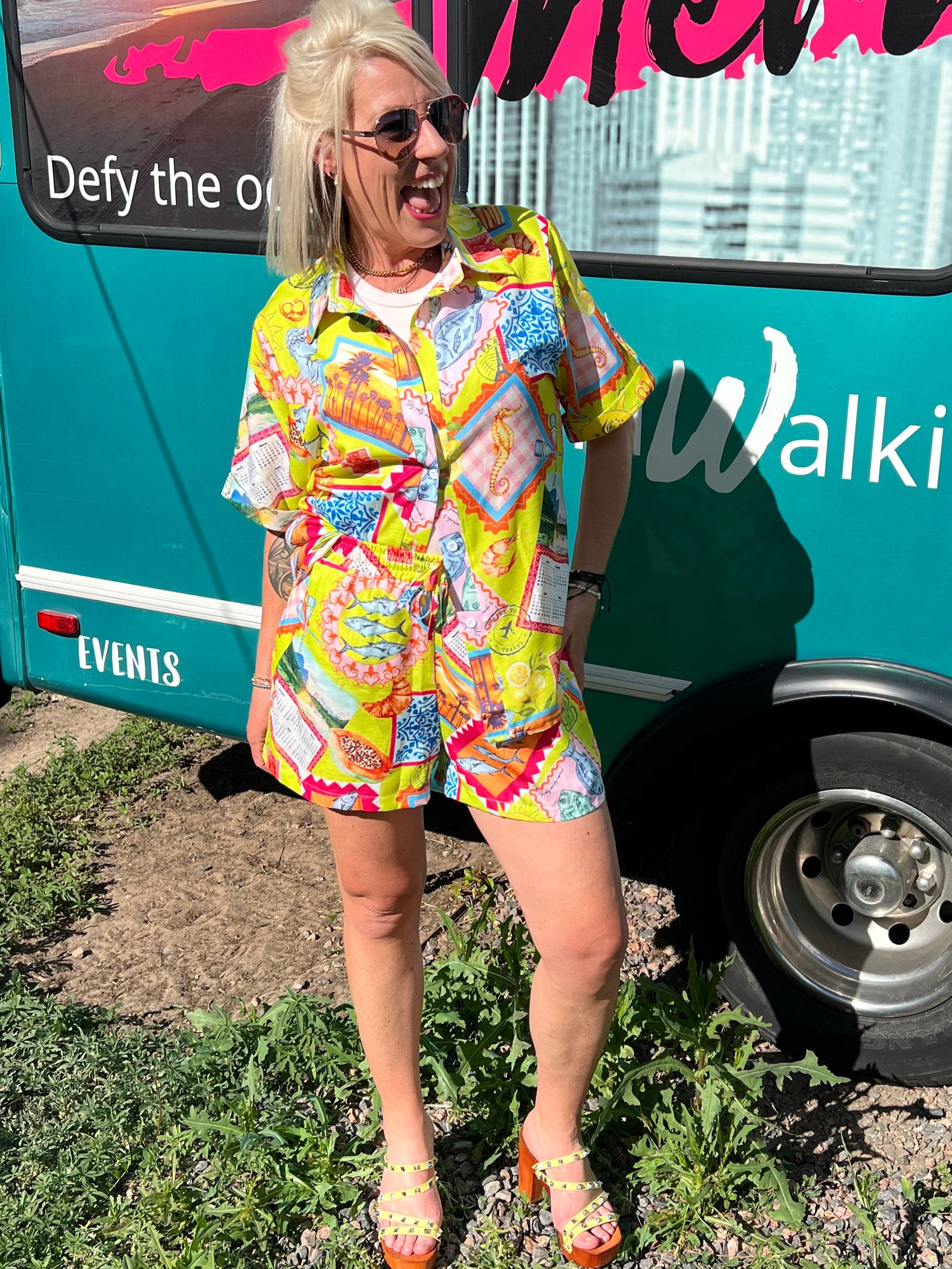 Euro Trip Button Up Top