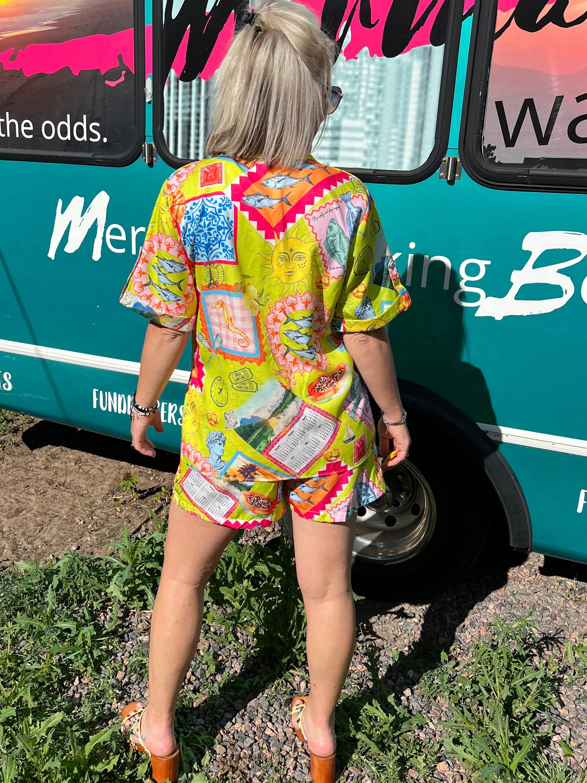 Euro Trip Button Up Top