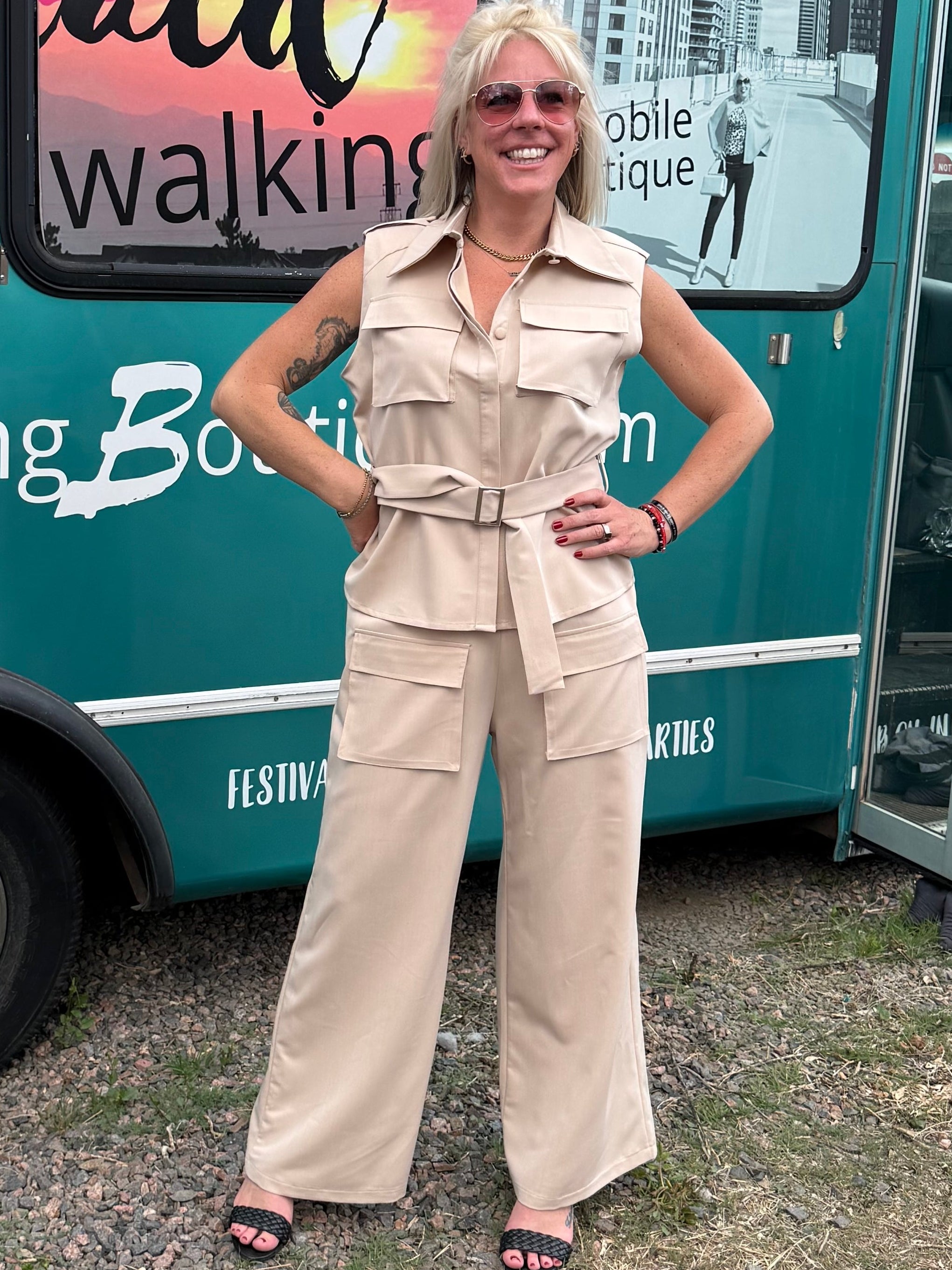 Marina Top in Khaki