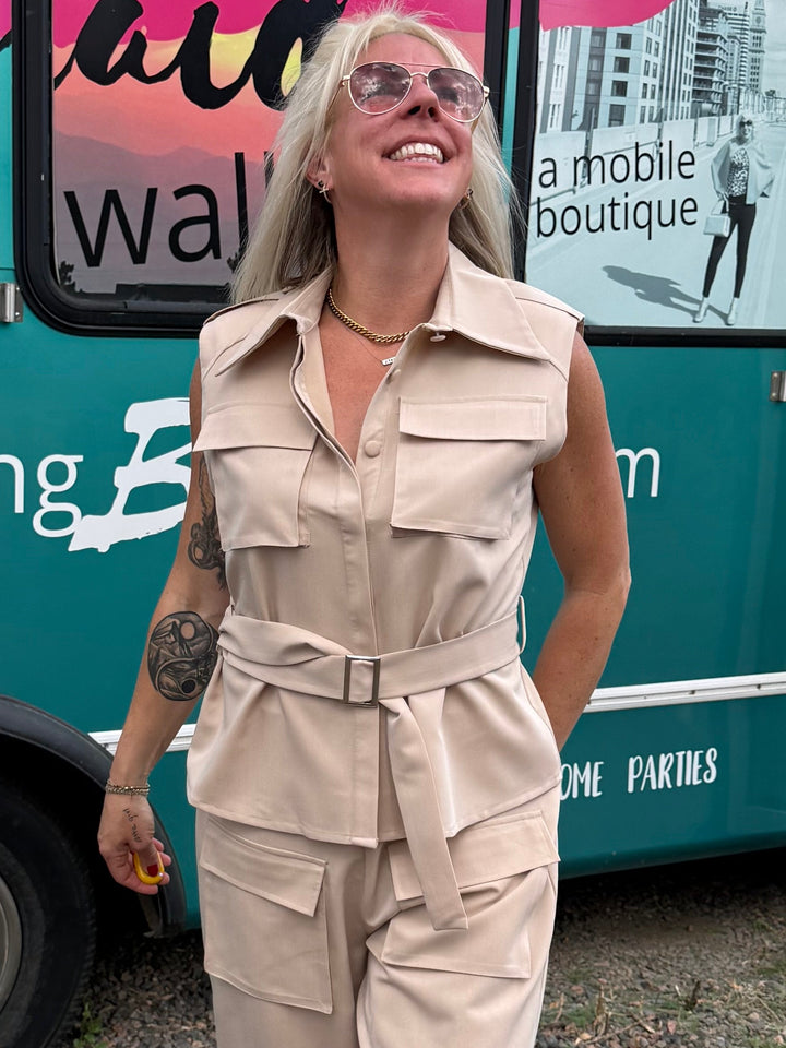 Marina Top in Khaki