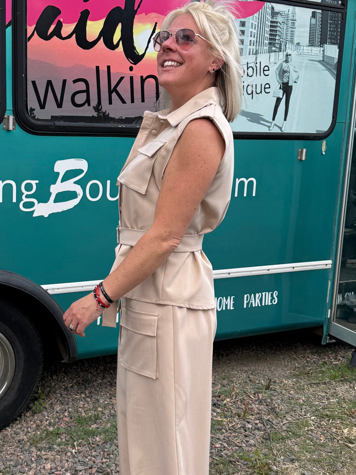 Marina Top in Khaki