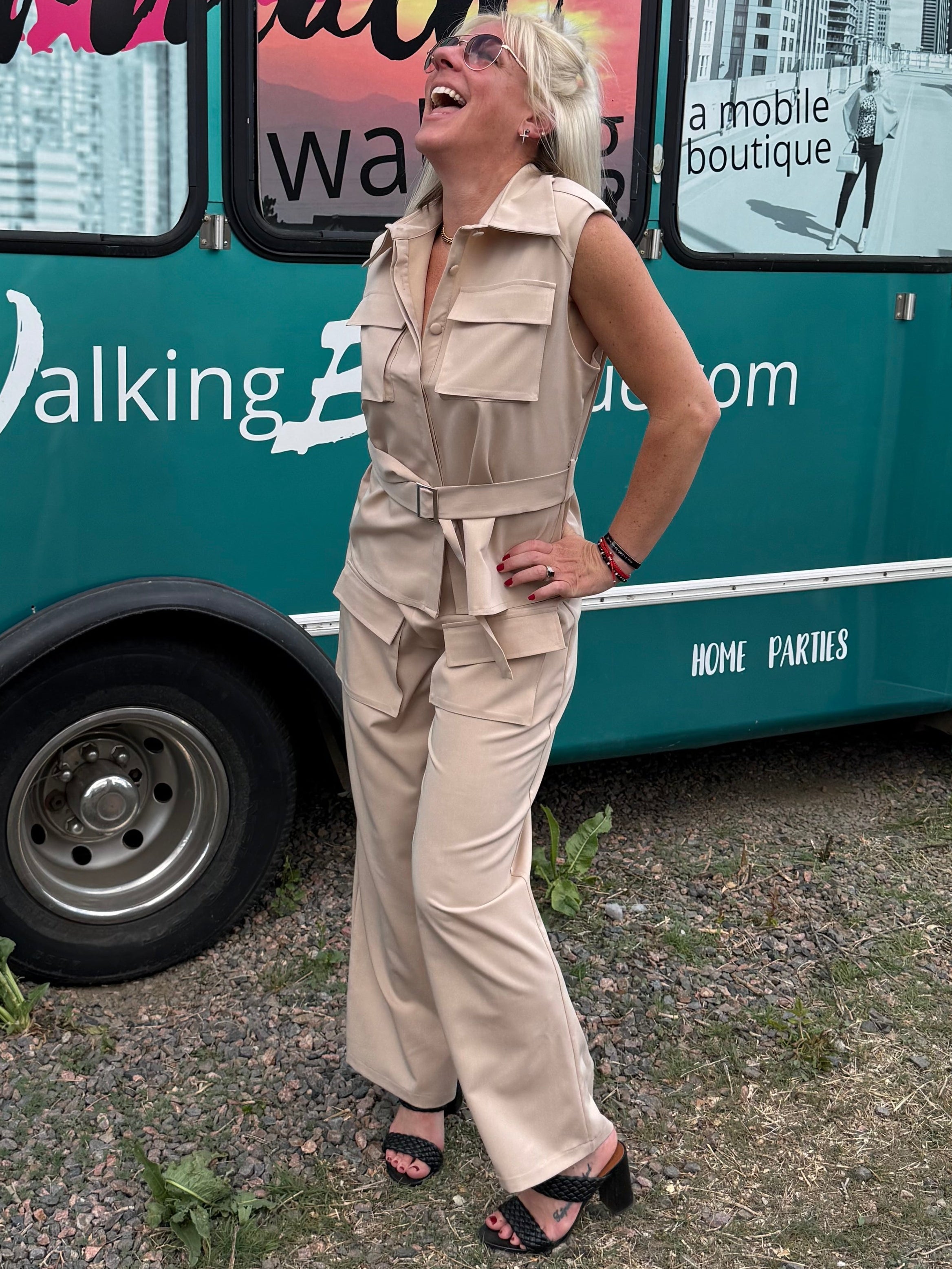 Marina Top in Khaki