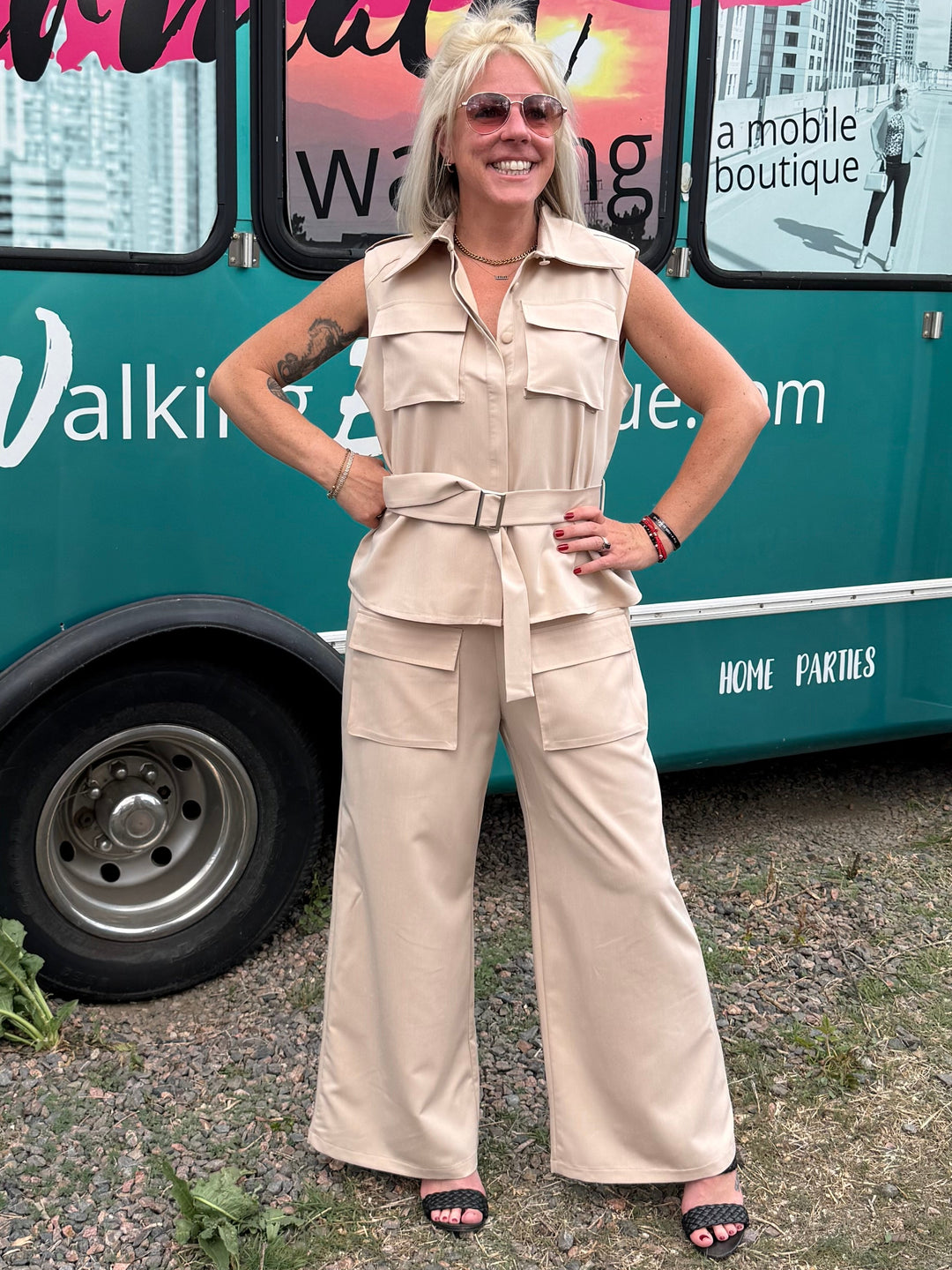 Marina Top in Khaki