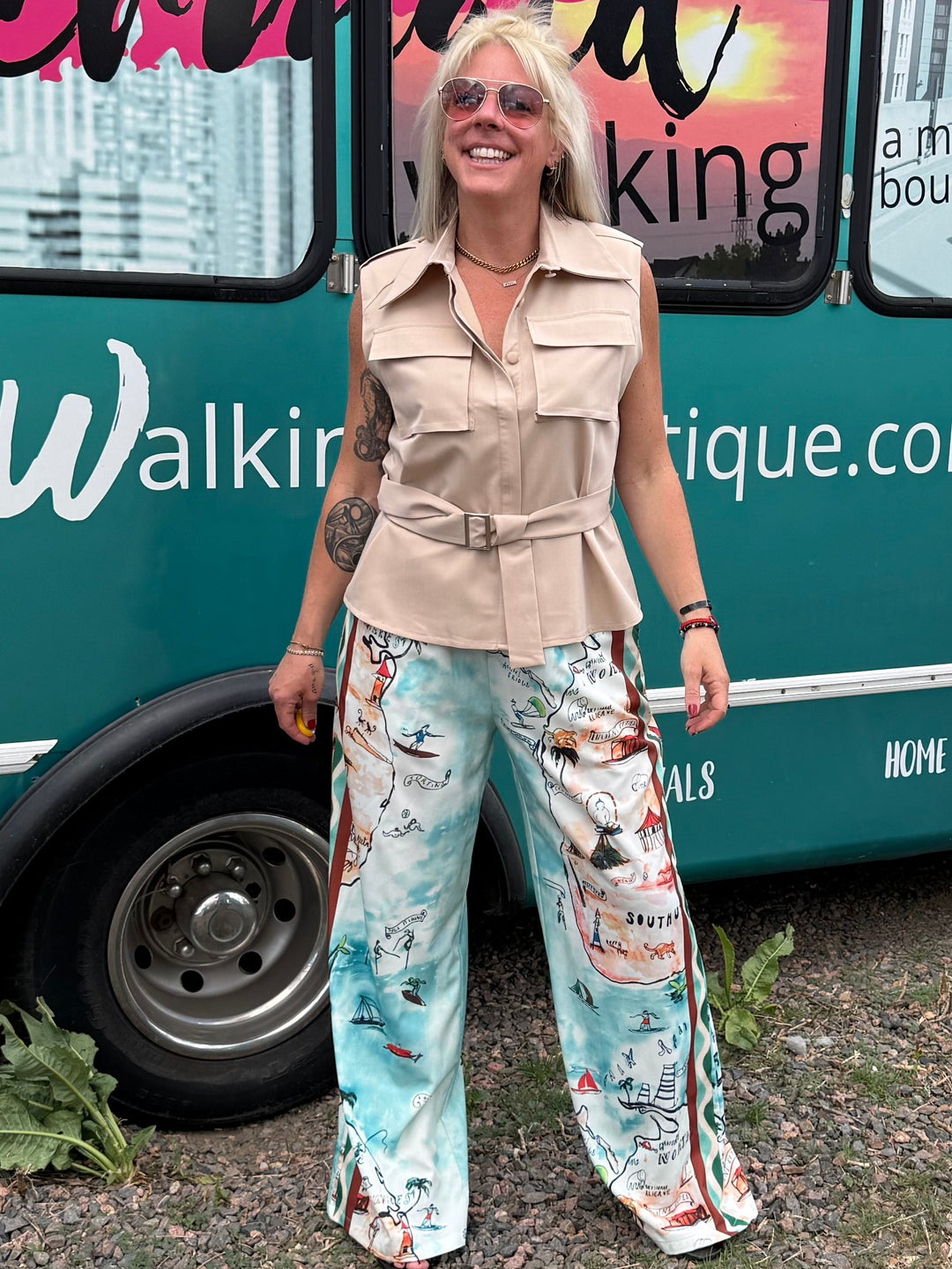 Marina Top in Khaki