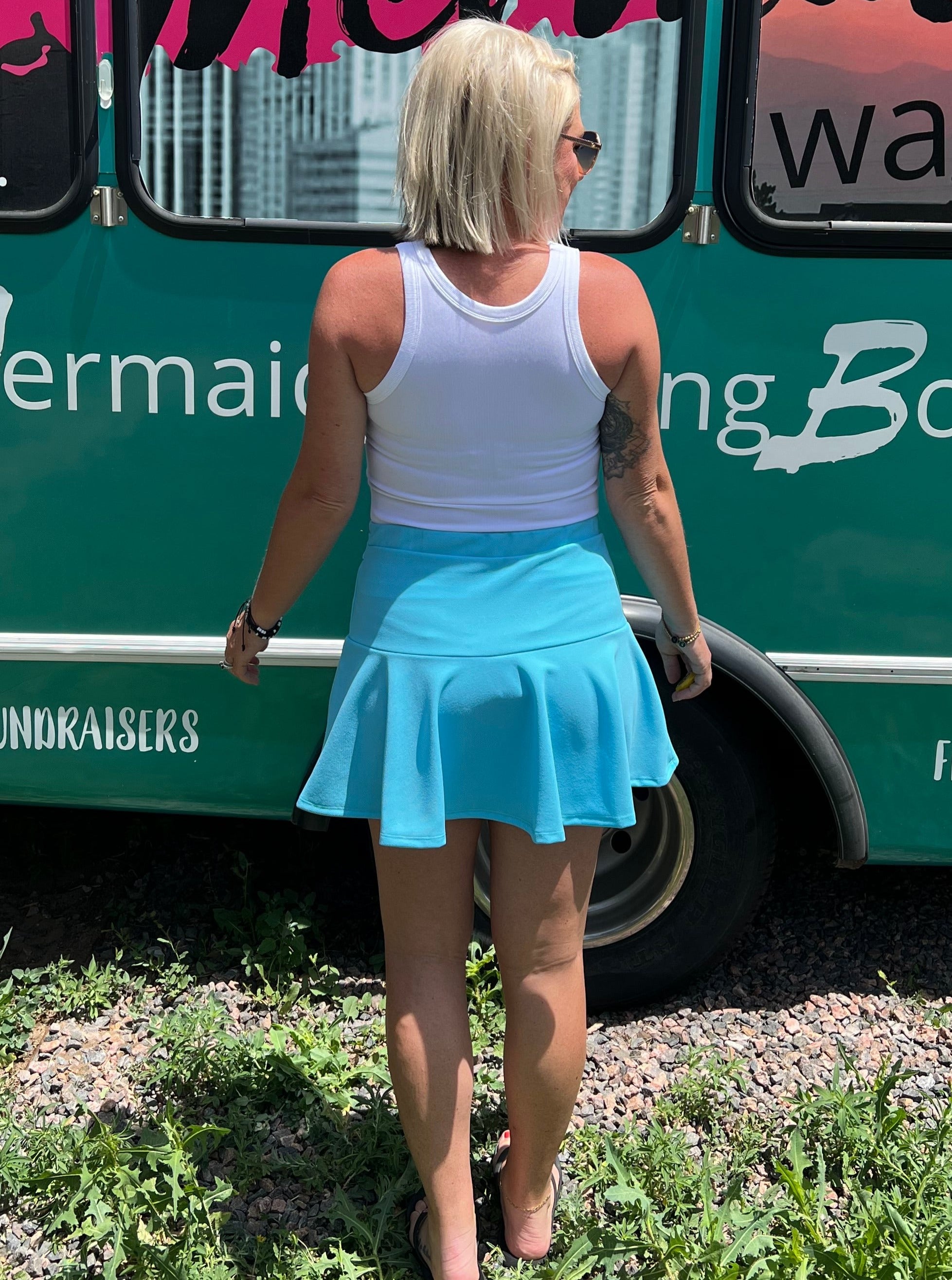 Light Blue Tennis Skort