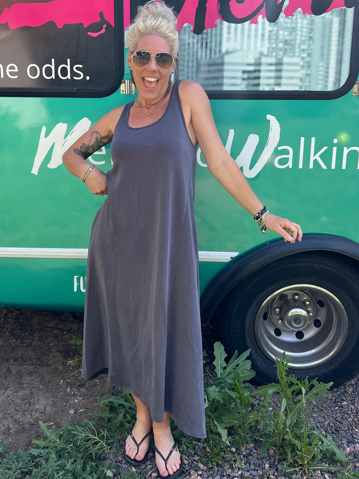 Sumptuous Swing Dress in Grey