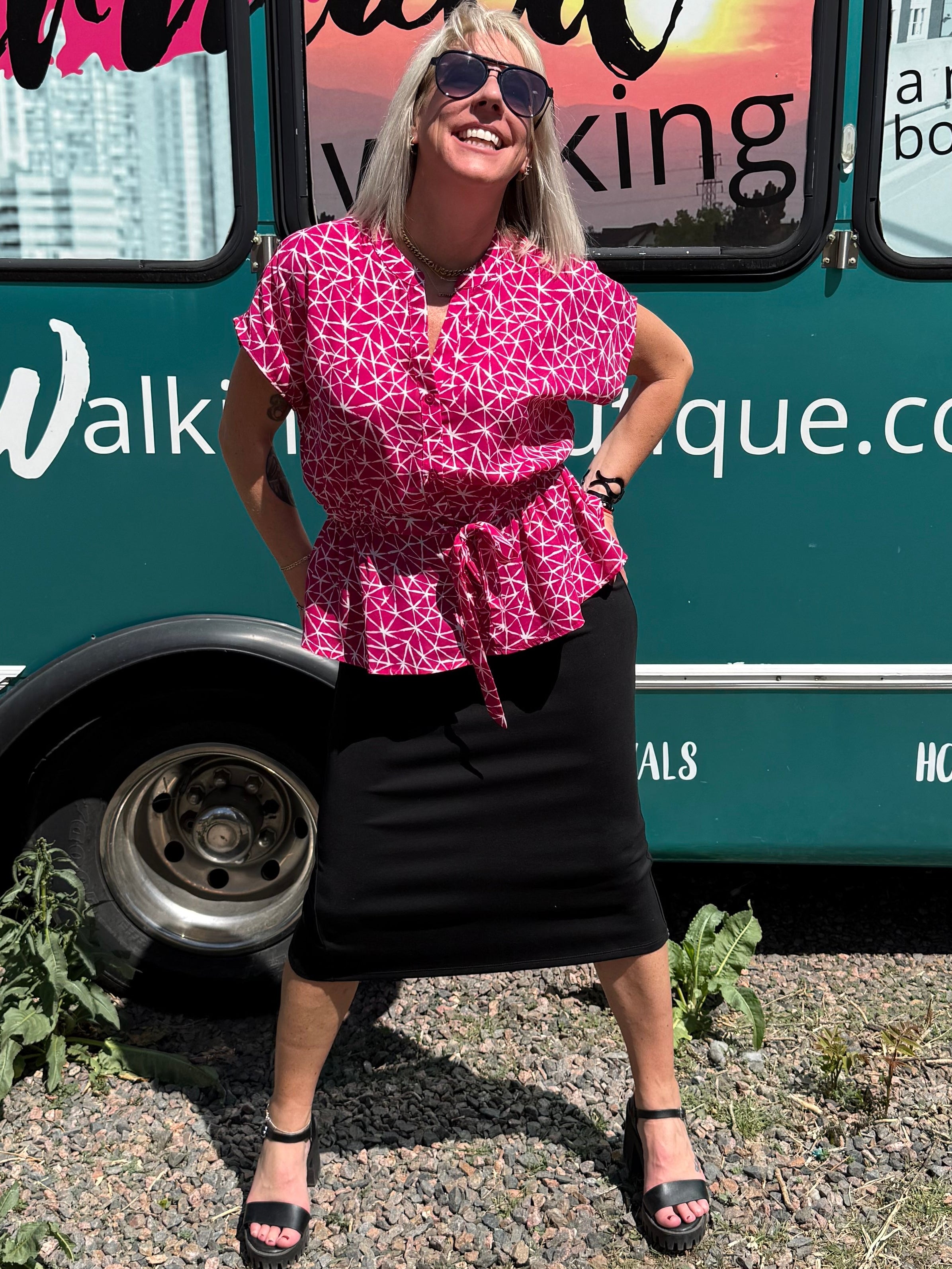 Darby Top in Magenta