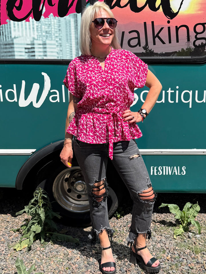 Darby Top in Magenta