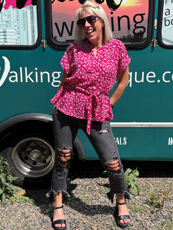 Darby Top in Magenta
