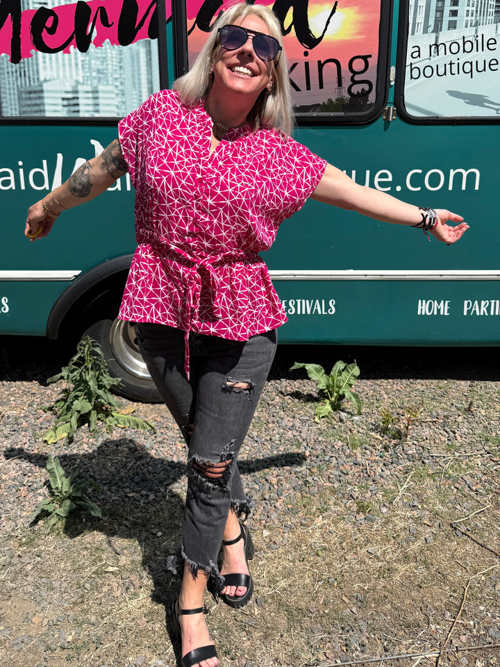 Darby Top in Magenta
