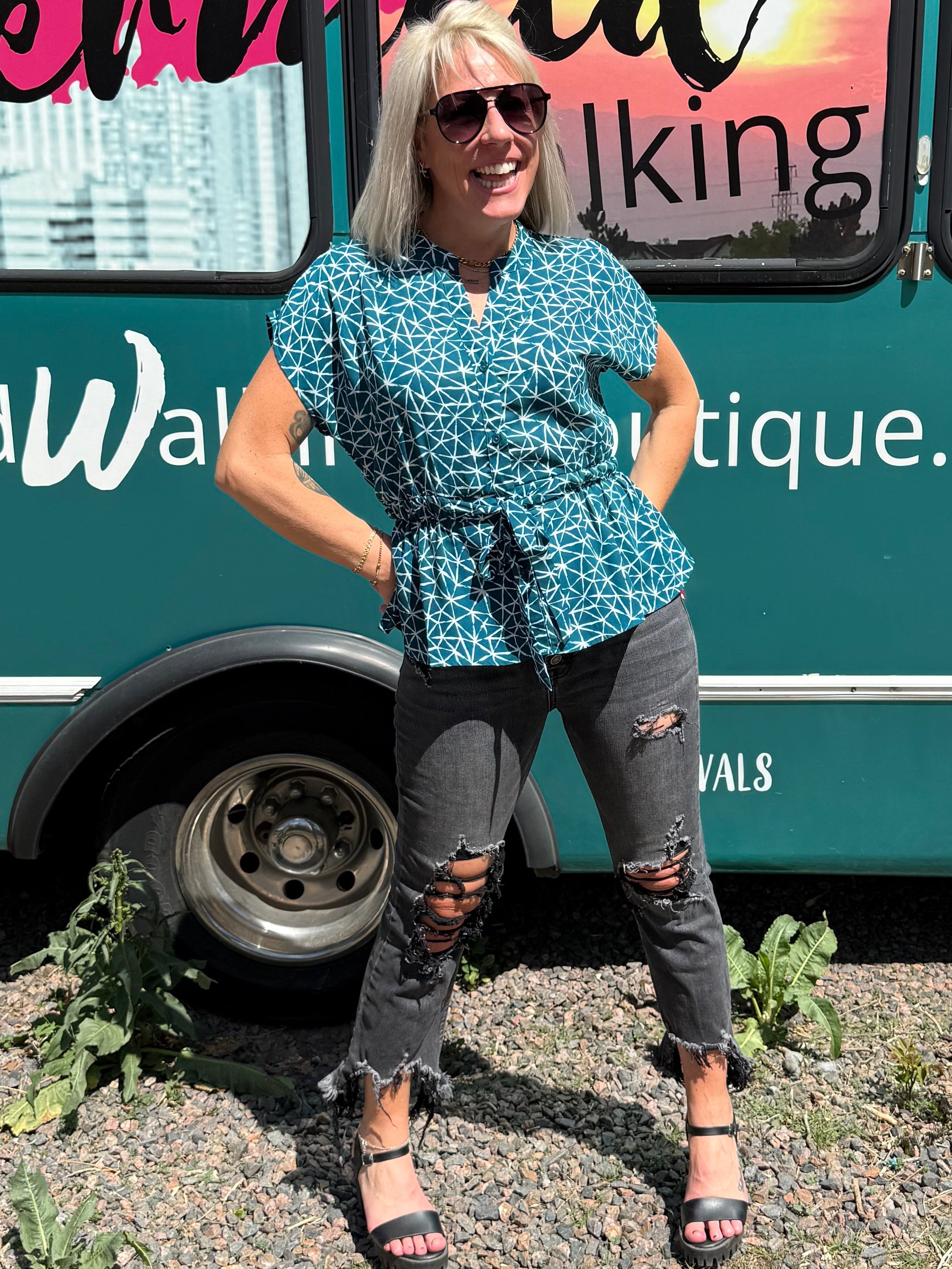 Darby Top in Teal