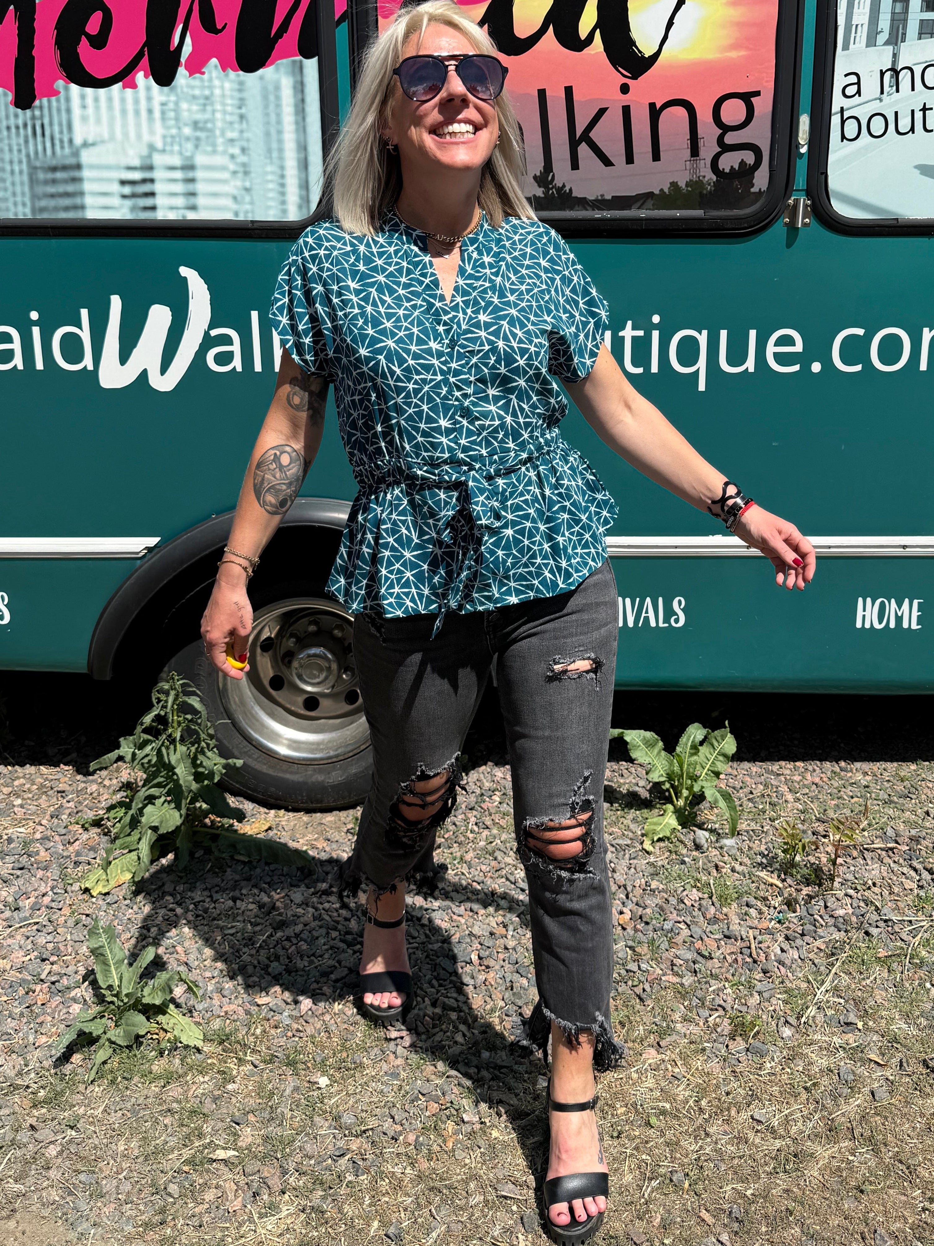 Darby Top in Teal