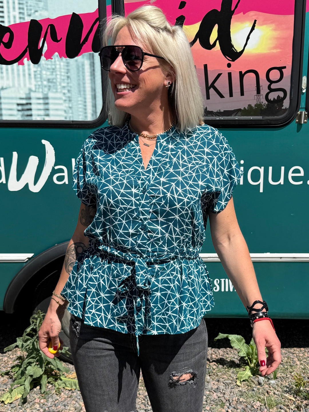 Darby Top in Teal