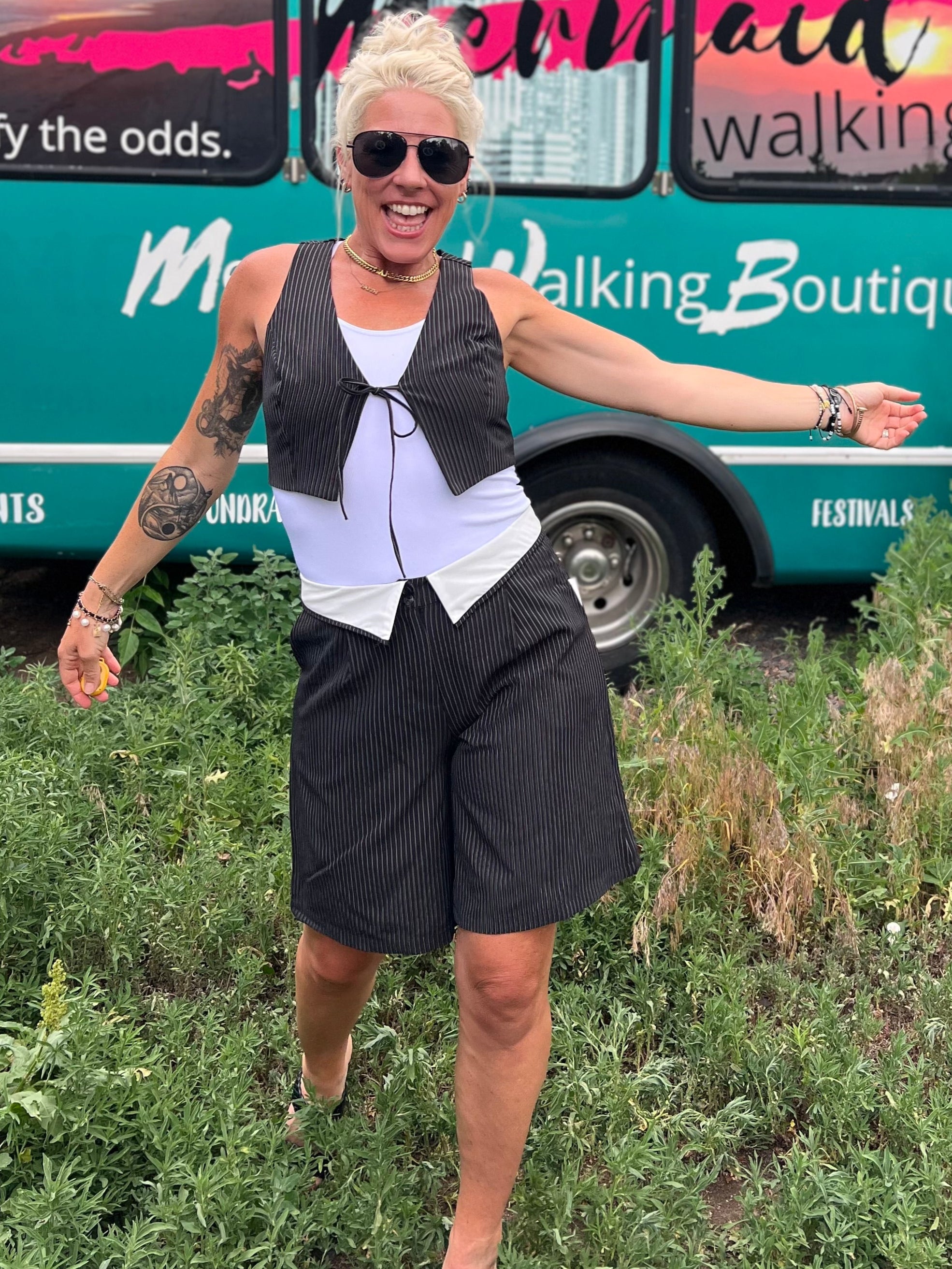 Piper Pinstripe Vest