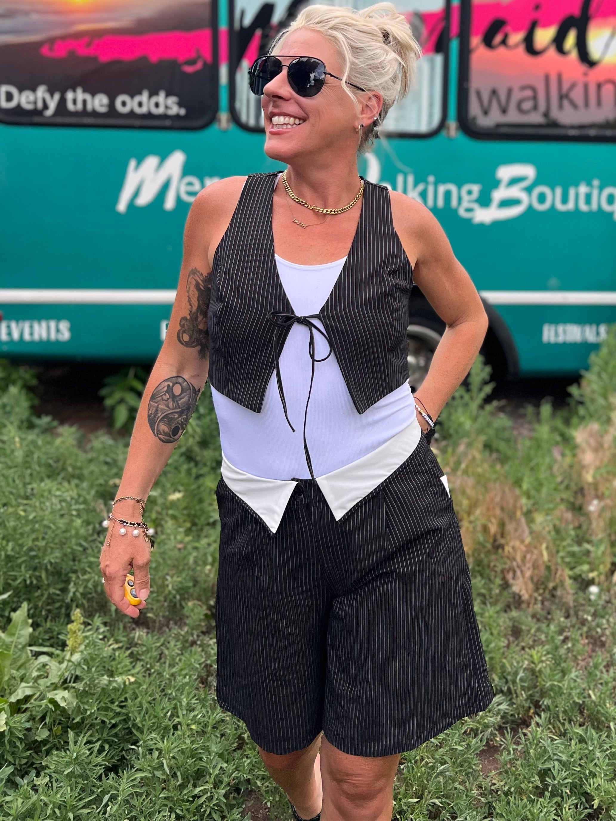 Piper Pinstripe Vest