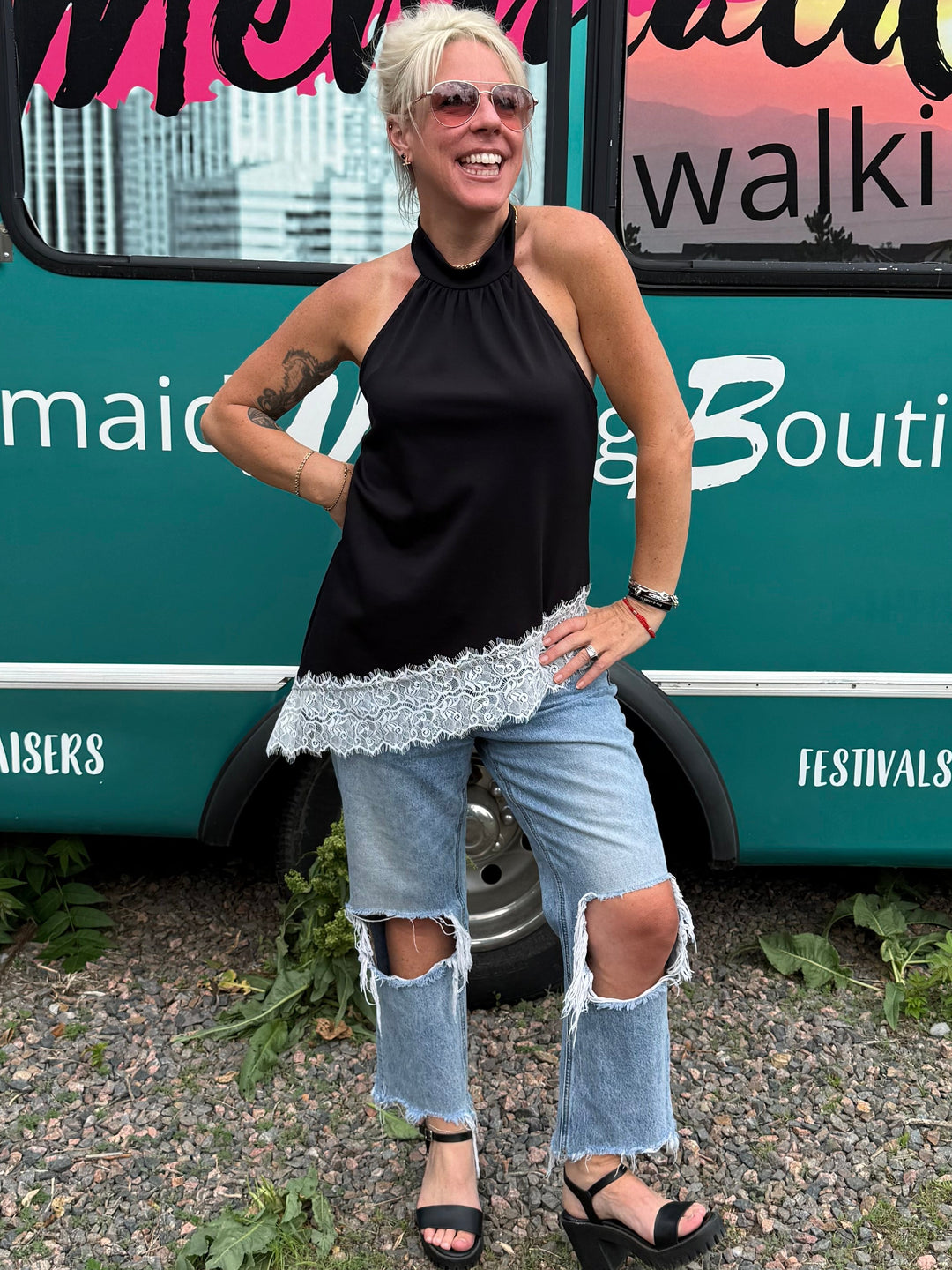 Banner Top in Black