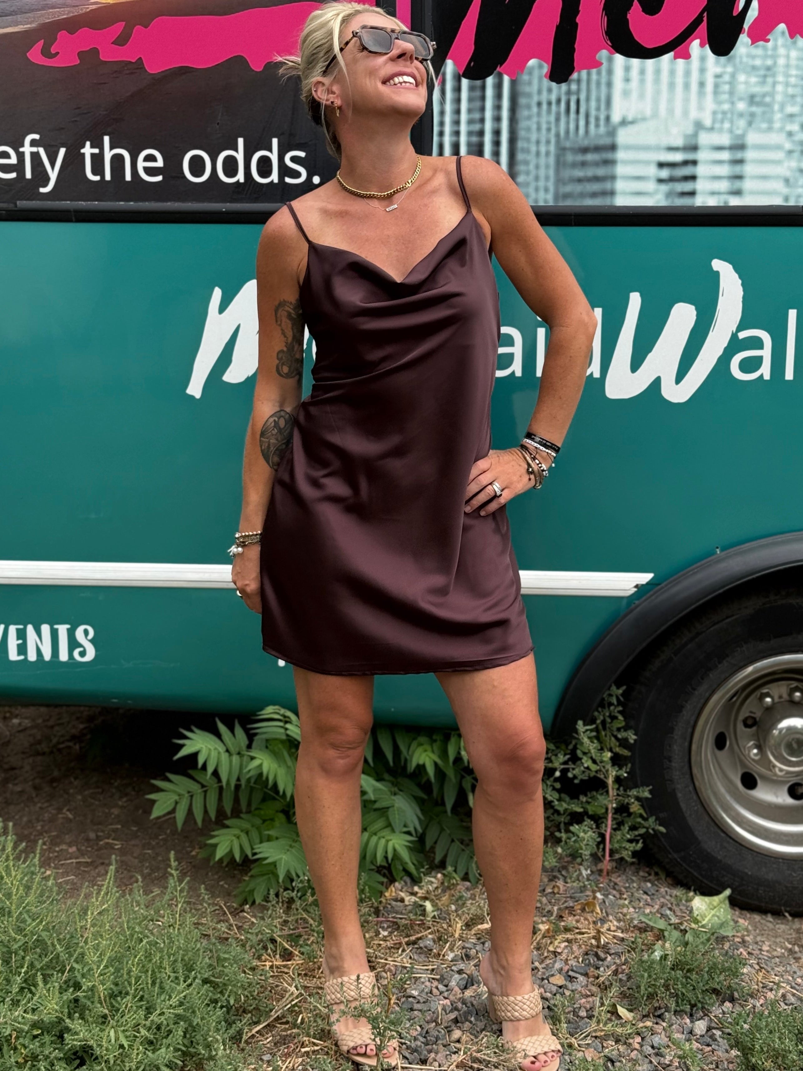Eleanor Satin Mini Dress