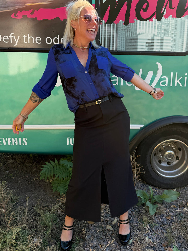 Winslet Midi Skirt in Black