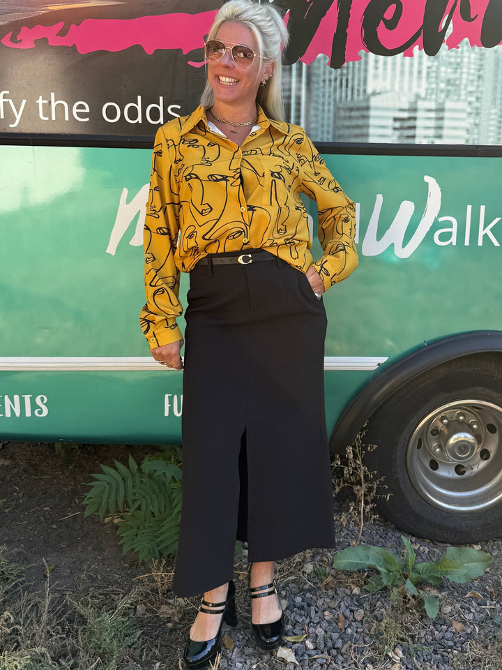 Winslet Midi Skirt in Black