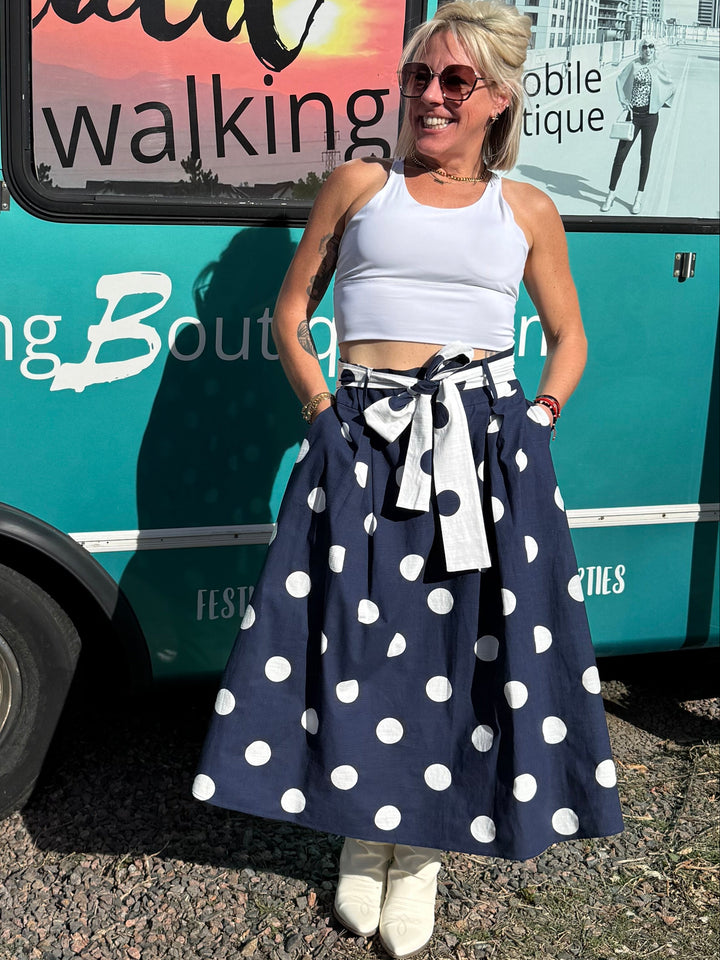 Patricia Polka Midi Skirt