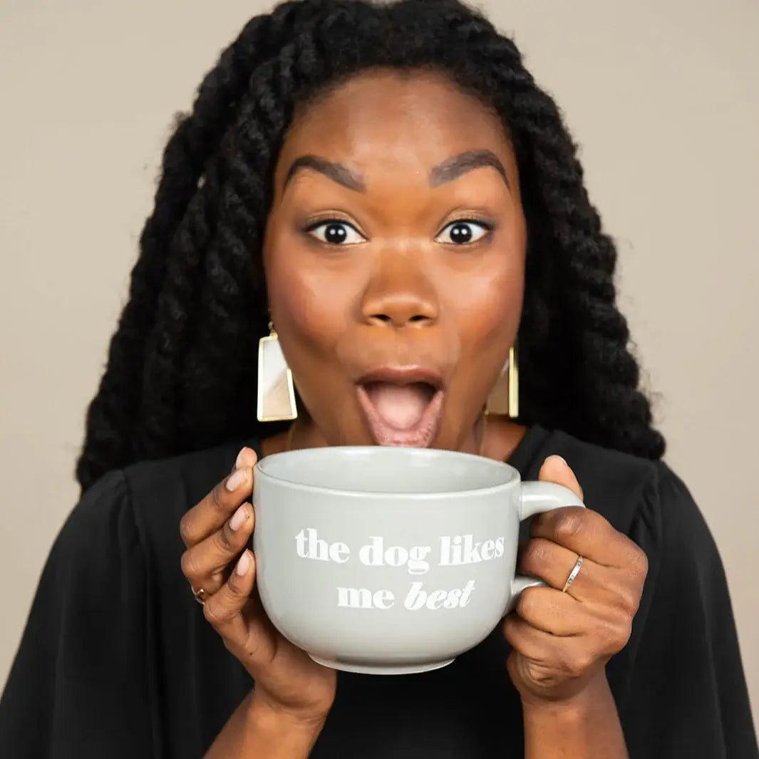 The Dog Likes Me Best Cappuccino Mug