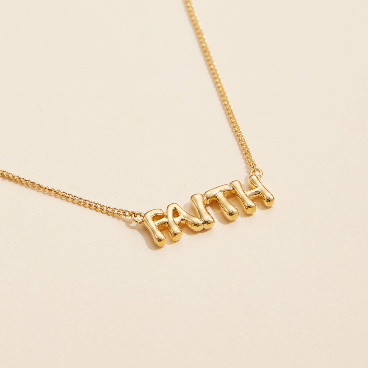 FAITH 18K Gold Dipped Necklace