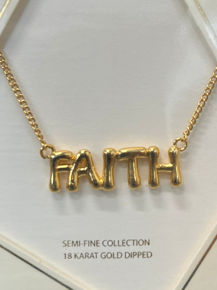 FAITH 18K Gold Dipped Necklace