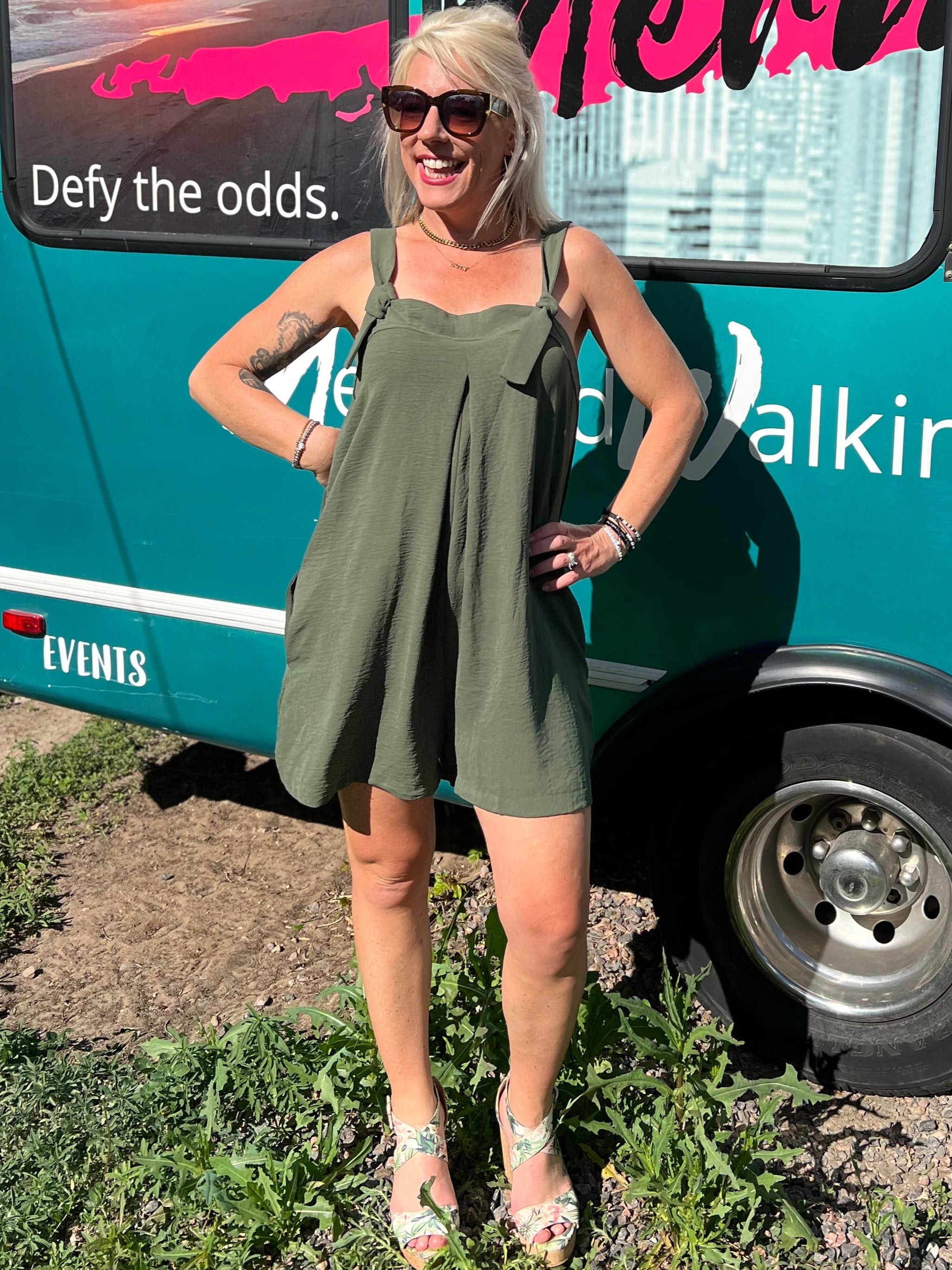 Amelia Olive Romper