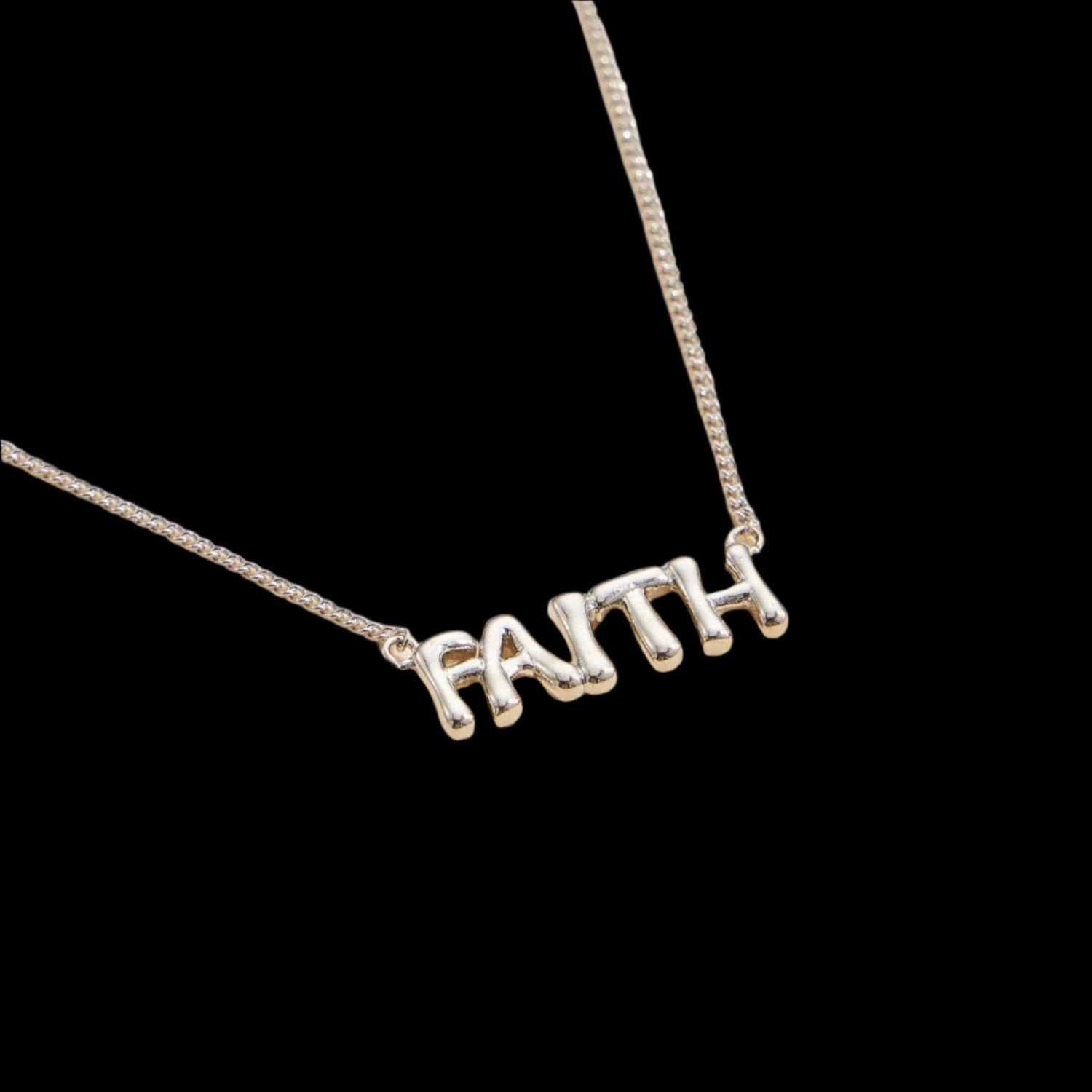 FAITH Sterling Silver Dipped Necklace