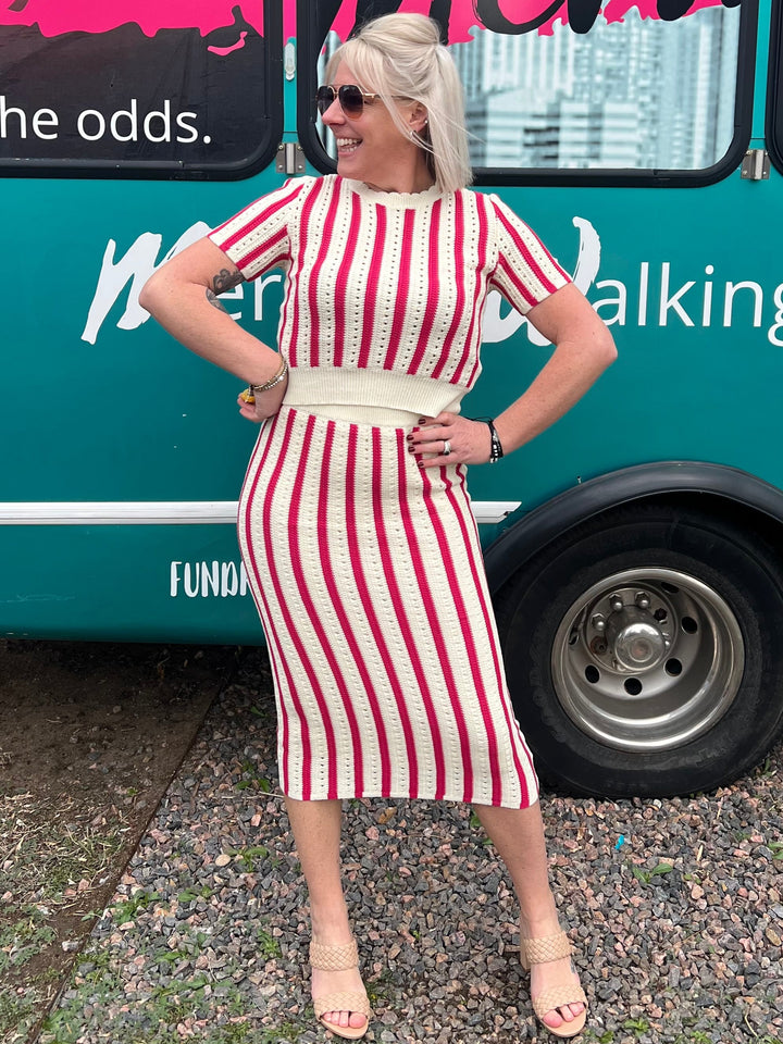 Bold Stripe Knit Set